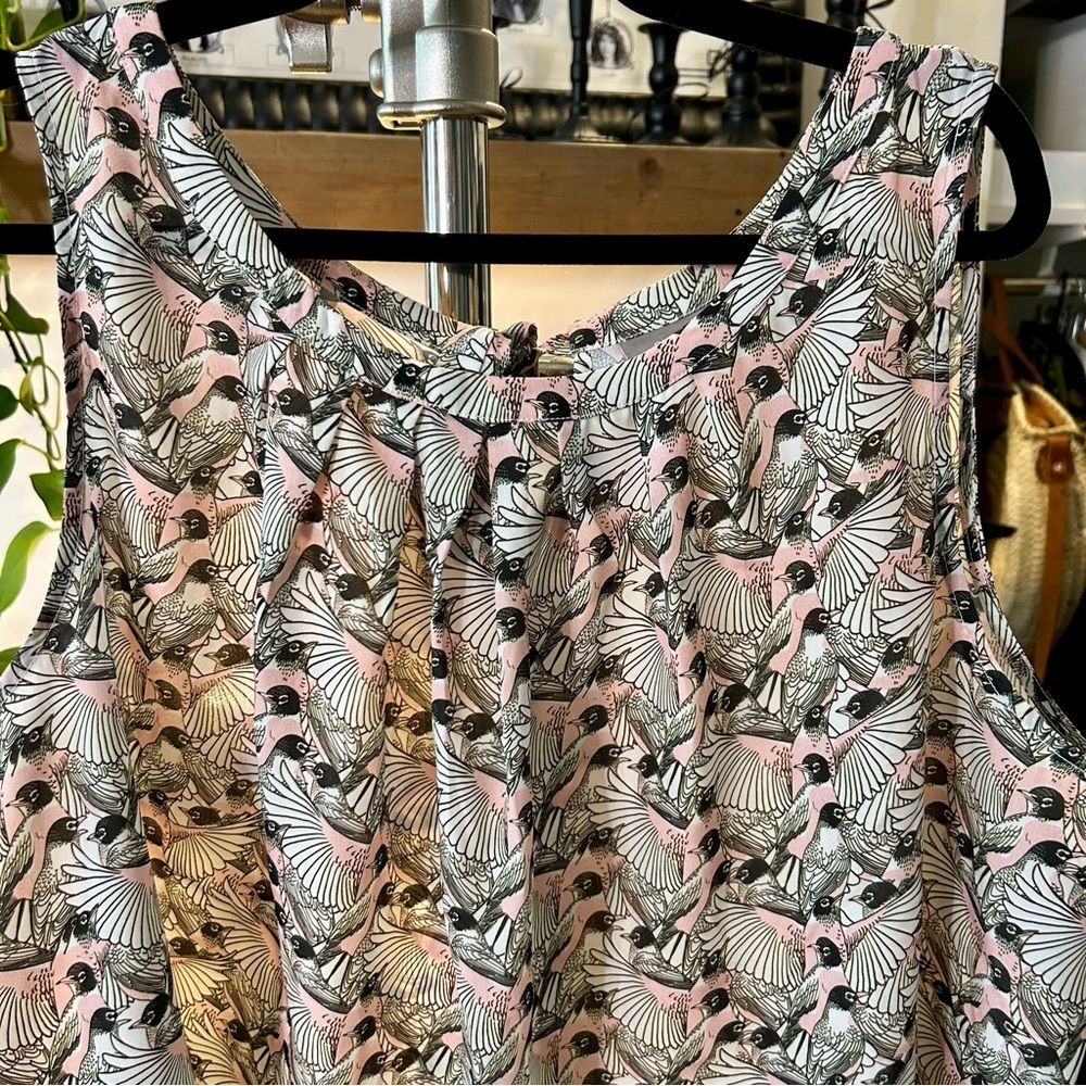 eShakti Custom Bird Print Plus Size‎ Blouse - Picture 2 of 9